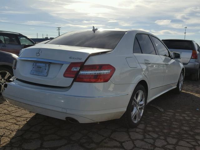 WDDHF8HB3AA101380 - 2010 MERCEDES-BENZ E 350 4MAT WHITE photo 4