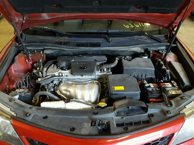 4T1BF1FK0CU626114 - 2012 TOYOTA CAMRY BASE RED photo 7