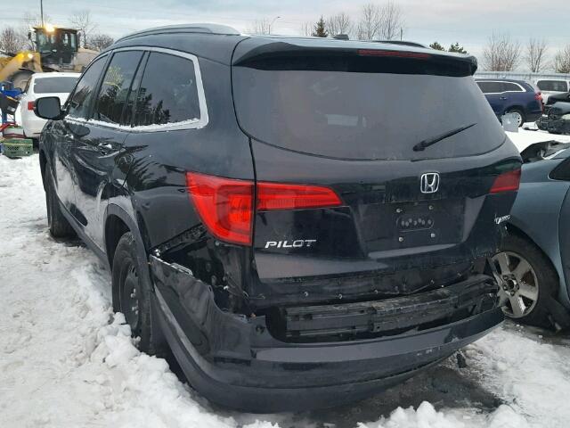 5FNYF6H7XGB504153 - 2016 HONDA PILOT EXLN BLACK photo 3