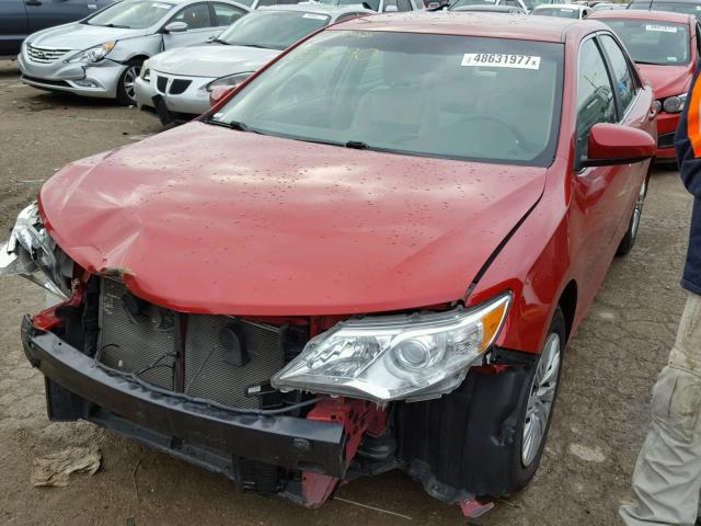 4T4BF1FK6CR259290 - 2012 TOYOTA CAMRY BASE RED photo 2