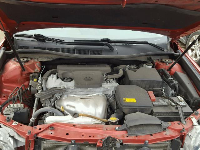 4T4BF1FK6CR259290 - 2012 TOYOTA CAMRY BASE RED photo 7