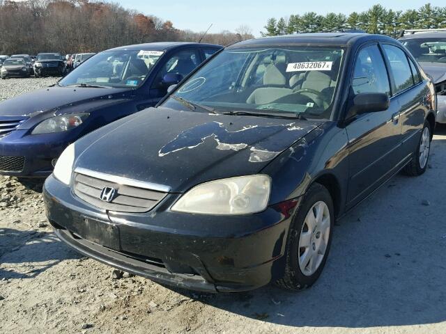 2HGES26751H523626 - 2001 HONDA CIVIC EX BLACK photo 2