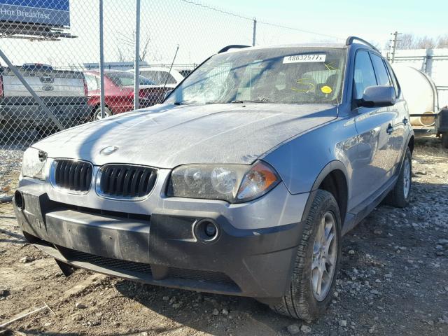 WBXPA73405WC47001 - 2005 BMW X3 2.5I SILVER photo 2