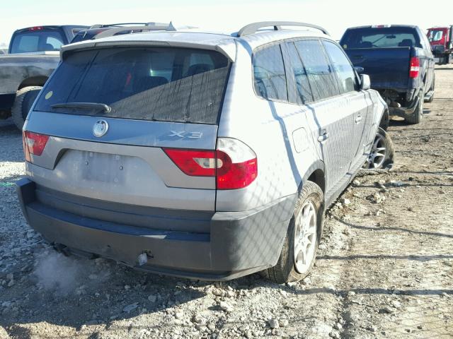 WBXPA73405WC47001 - 2005 BMW X3 2.5I SILVER photo 4