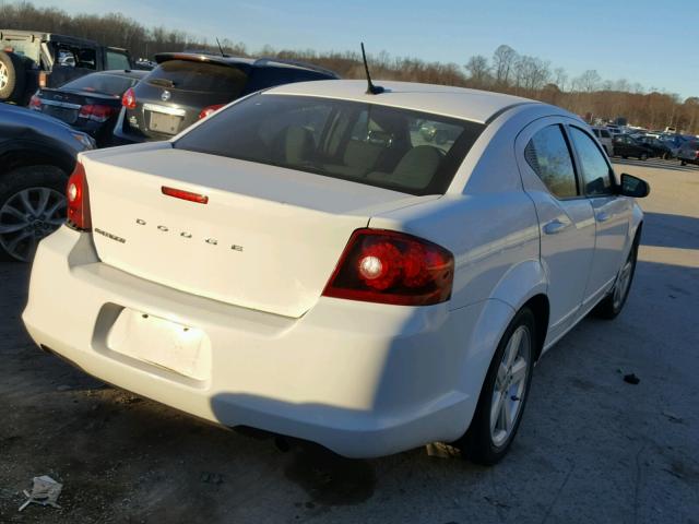 1C3CDZAB0DN718800 - 2013 DODGE AVENGER SE WHITE photo 4