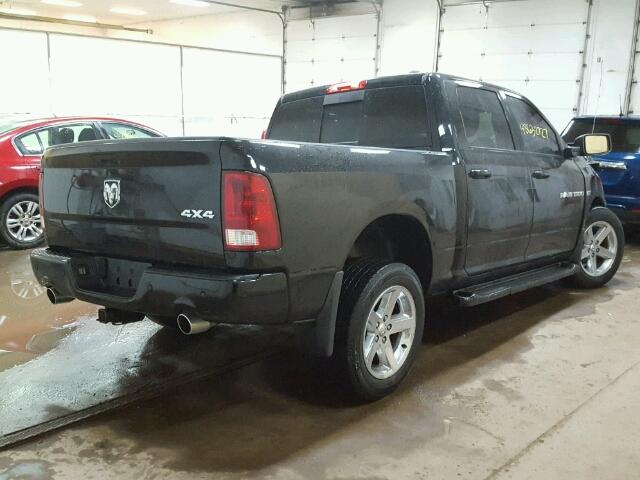 1C6RD7MTXCS185263 - 2012 DODGE RAM 1500 S BLACK photo 4