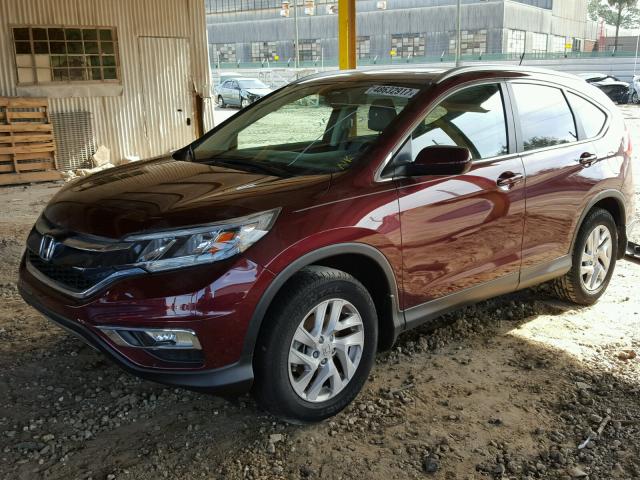 2HKRM3H77FH555201 - 2015 HONDA CR-V EXL MAROON photo 2