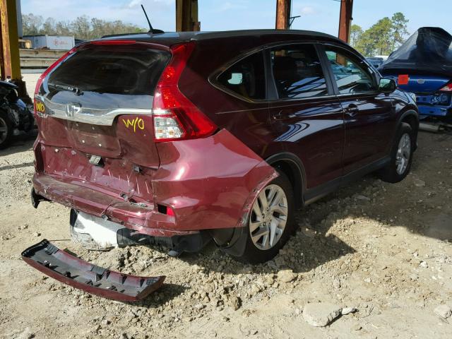 2HKRM3H77FH555201 - 2015 HONDA CR-V EXL MAROON photo 4