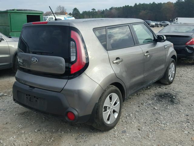 KNDJN2A24F7170864 - 2015 KIA SOUL GRAY photo 4