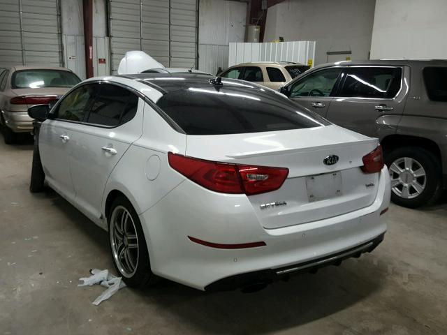 5XXGR4A69EG349257 - 2014 KIA OPTIMA SX WHITE photo 3