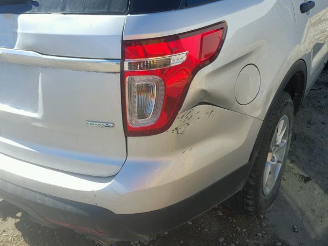 1FM5K8B82DGB43350 - 2013 FORD EXPLORER SILVER photo 9