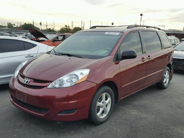 5TDZK23C97S086807 - 2007 TOYOTA SIENNA CE RED photo 2