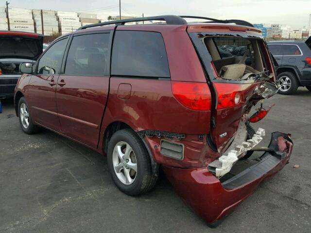 5TDZK23C97S086807 - 2007 TOYOTA SIENNA CE RED photo 3