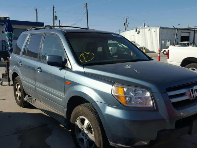 5FNYF18636B016056 - 2006 HONDA PILOT EX BLUE photo 1