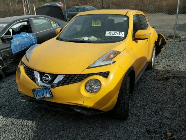 JN8AF5MV8FT556297 - 2015 NISSAN JUKE S YELLOW photo 2