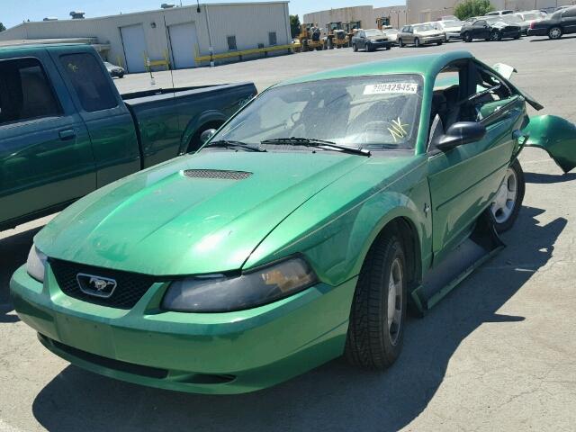 1FAFP40421F194213 - 2001 FORD MUSTANG GREEN photo 2