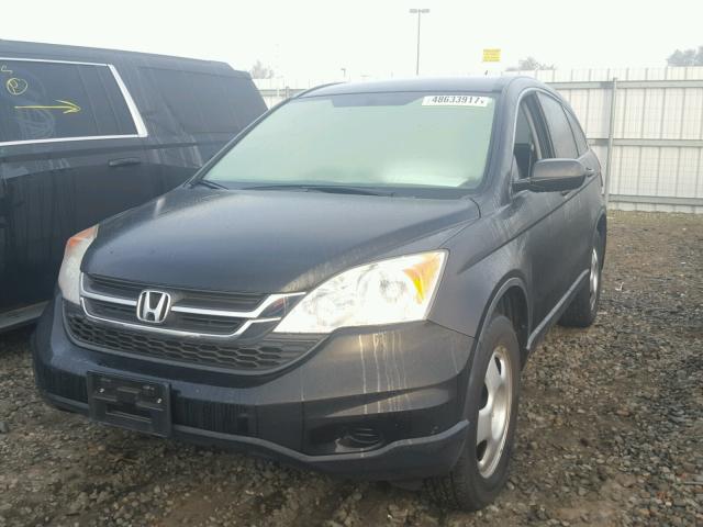 JHLRE3H3XAC011048 - 2010 HONDA CR-V LX BLACK photo 2