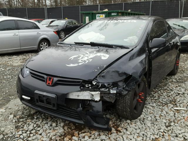 2HGFG12837H560164 - 2007 HONDA CIVIC EX BLACK photo 2