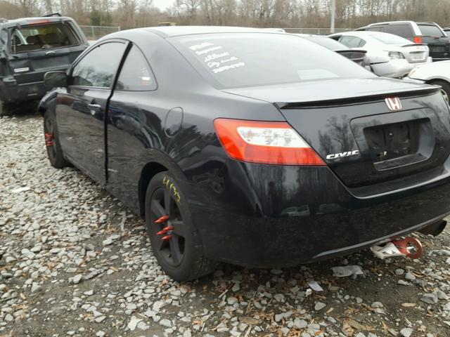 2HGFG12837H560164 - 2007 HONDA CIVIC EX შავი ფოტო 3