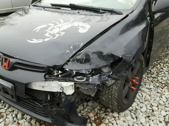 2HGFG12837H560164 - 2007 HONDA CIVIC EX შავი ფოტო 9