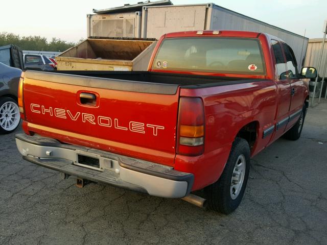 2GCEC19W711393298 - 2001 CHEVROLET SILVERADO RED photo 4