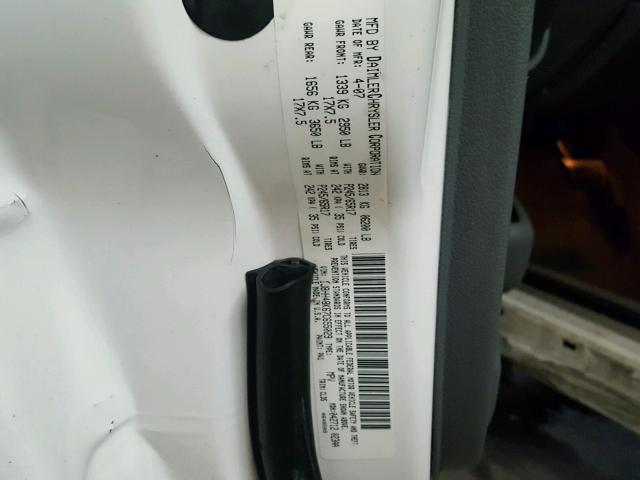 1J8HH48K67C655029 - 2007 JEEP COMMANDER WHITE photo 10