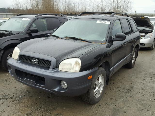 KM8SC73DX3U522893 - 2003 HYUNDAI SANTA FE G BLACK photo 2