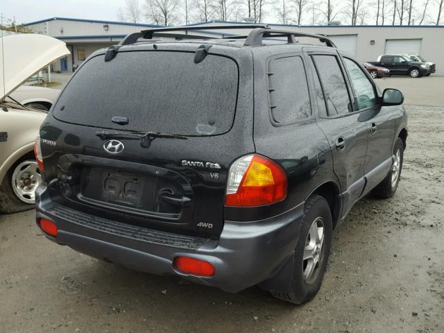 KM8SC73DX3U522893 - 2003 HYUNDAI SANTA FE G BLACK photo 4