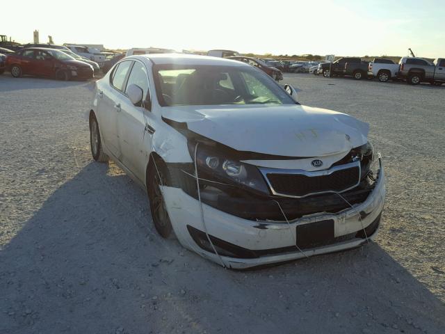 KNAGM4A77D5375931 - 2013 KIA OPTIMA LX WHITE photo 1