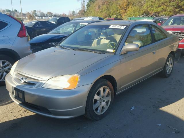 1HGEM22993L038591 - 2003 HONDA CIVIC EX BEIGE photo 2