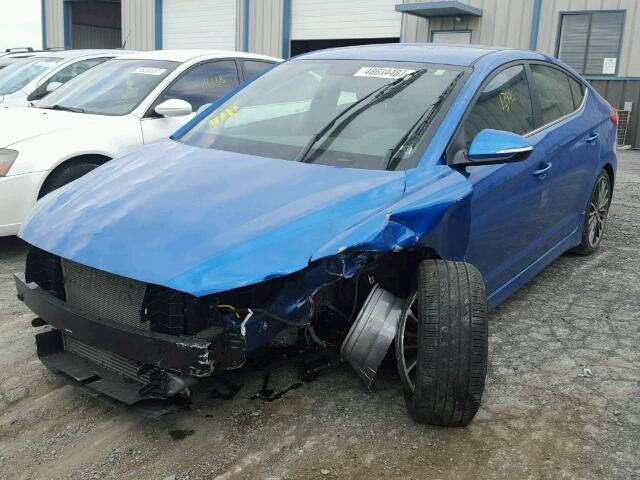 KMHD04LB2HU366516 - 2017 HYUNDAI ELANTRA SP BLUE photo 2