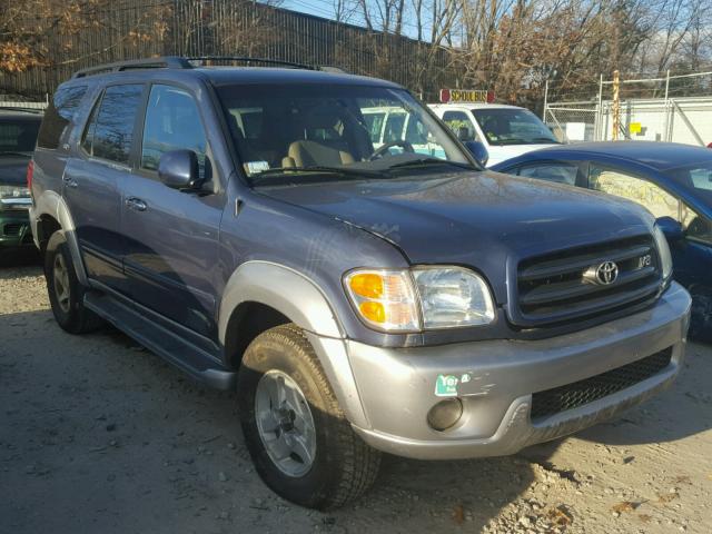 5TDBT44AX2S084080 - 2002 TOYOTA SEQUOIA SR BLUE photo 1