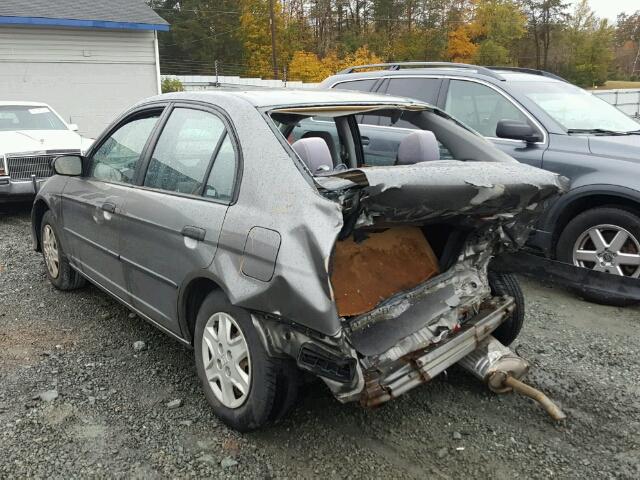 2HGES16345H560924 - 2005 HONDA CIVIC DX V GRAY photo 3