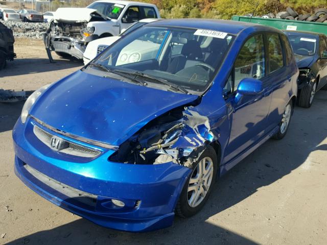 JHMGD386X7S024378 - 2007 HONDA FIT S GREEN photo 2
