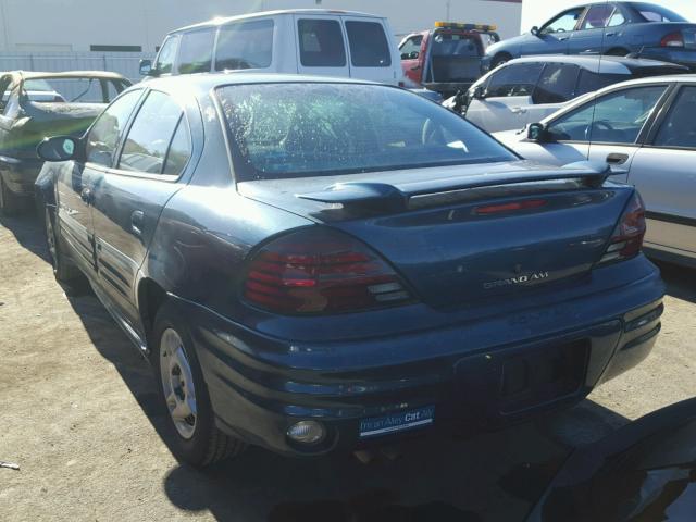 1G2NE52FX2C172144 - 2002 PONTIAC GRAND AM S 蓝色 照片 3