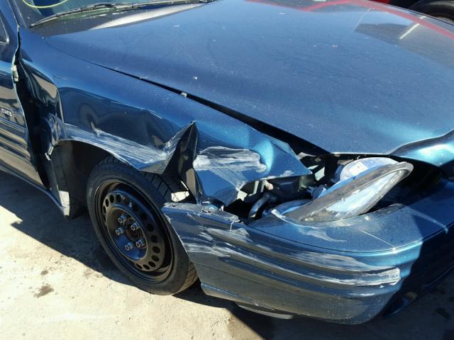 1G2NE52FX2C172144 - 2002 PONTIAC GRAND AM S 蓝色 照片 9