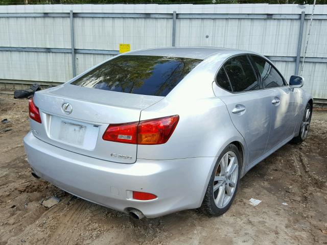 JTHBK262062009235 - 2006 LEXUS IS 250 SILVER photo 4