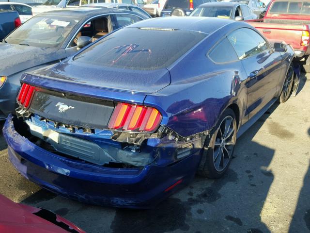 1FA6P8TH9G5257215 - 2016 FORD MUSTANG BLUE photo 4