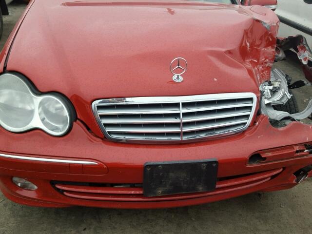 WDBRF56H66F735392 - 2006 MERCEDES-BENZ C 350 RED photo 7