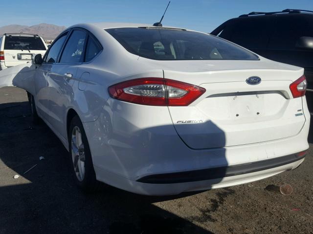 3FA6P0HR4DR379590 - 2013 FORD FUSION SE WHITE photo 3