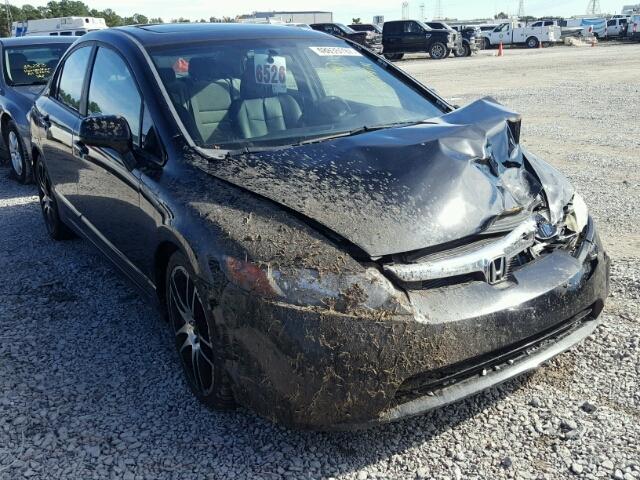 1HGFA16818L087042 - 2008 HONDA CIVIC EX BLACK photo 1