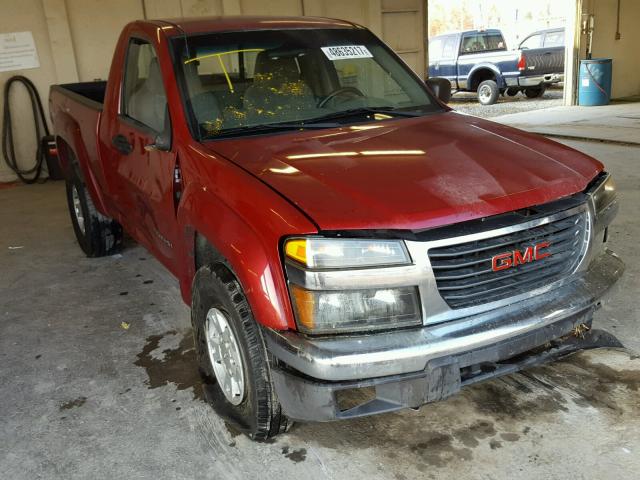 1GTDS148058217929 - 2005 GMC CANYON BURGUNDY photo 1