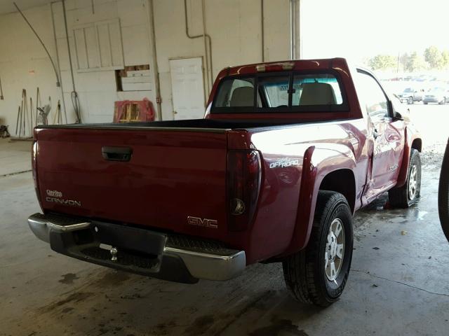 1GTDS148058217929 - 2005 GMC CANYON BURGUNDY photo 4