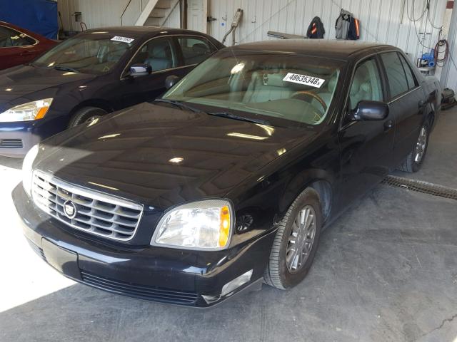 1G6KE57Y73U287680 - 2003 CADILLAC DEVILLE DH BLACK photo 2