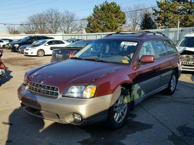 4S38H6860Y7660894 - 2000 SUBARU LEGACY OUT MAROON photo 2