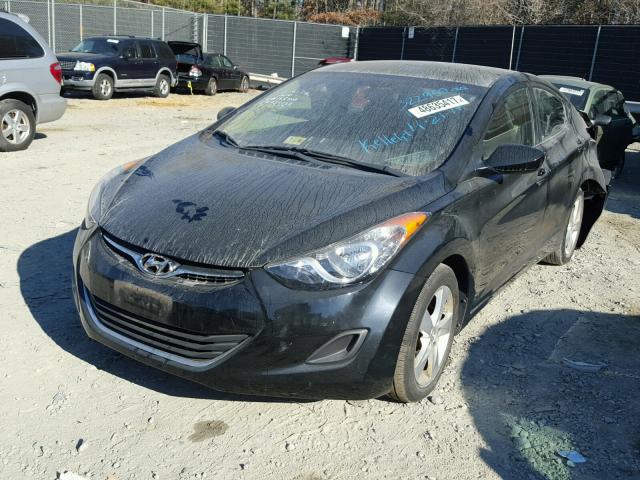 KMHDH4AE2BU155510 - 2011 HYUNDAI ELANTRA GL BLACK photo 2