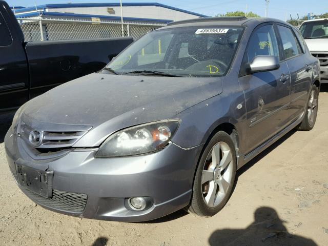 JM1BK343341194368 - 2004 MAZDA 3 HATCHBAC GRAY photo 2