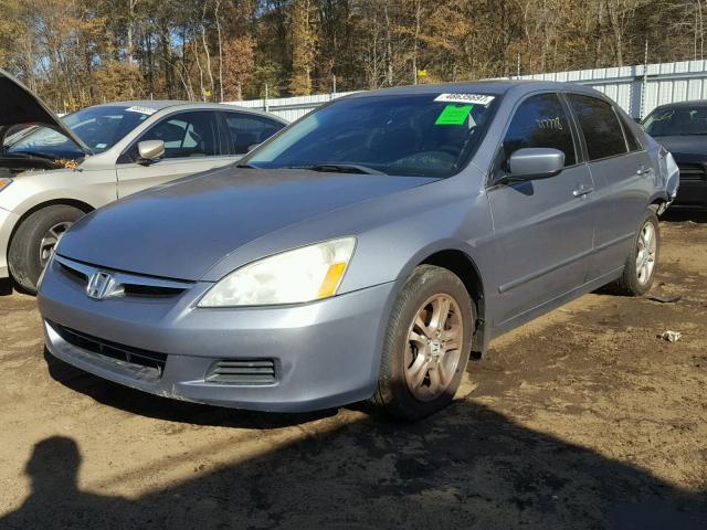 1HGCM56887A191538 - 2007 HONDA ACCORD EX BLUE photo 2