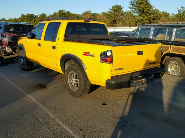 1GCDT13X64K108205 - 2004 CHEVROLET S TRUCK S1 YELLOW photo 3