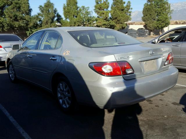 JTHBA30G345009187 - 2004 LEXUS ES 330 SILVER photo 3